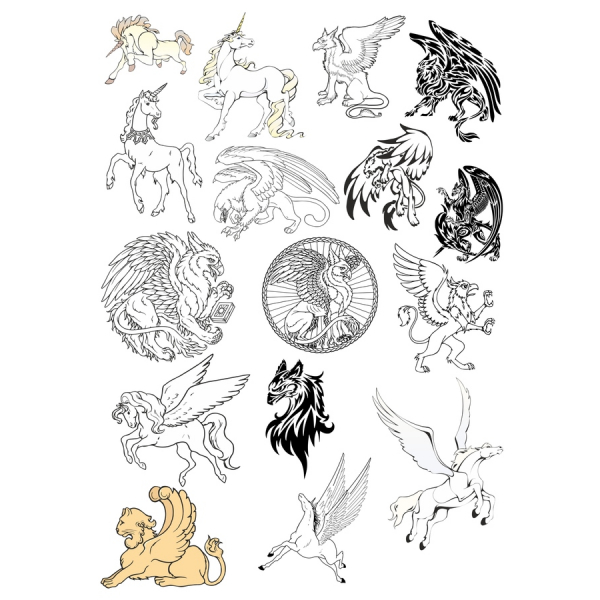 Mythical พวกป่าเถื่อเว็กเตอ Clipart สวมเสื้อกันหนาวได้