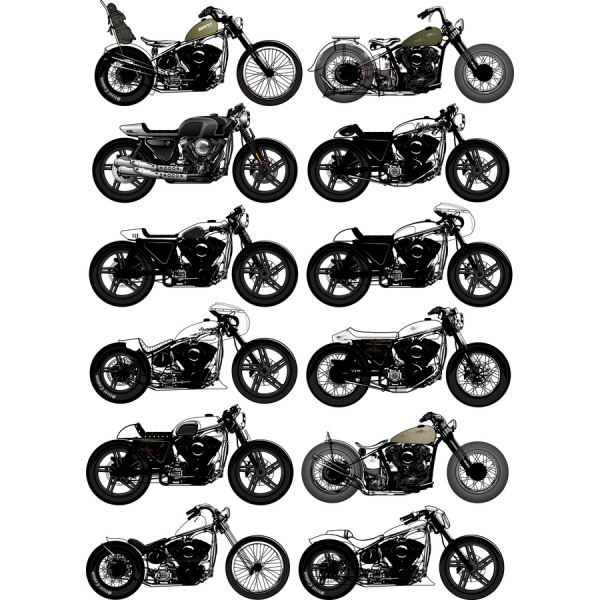 Moto Illustrazioni Vettoriali Bundle Moto Illustrazioni Vettoriali Bundle