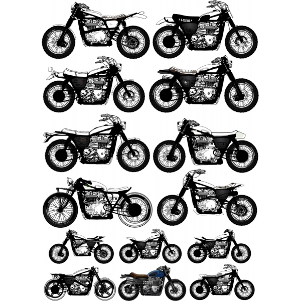 Moto Illustrazioni Vettoriali - Scatena La Tua Creatività Moto Illustrazioni Vettoriali - Scatena La Tua Creatività