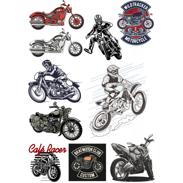 มอเตอร์ไซค์เว็กเตอ Clipart ตั้งค่า มอเตอร์ไซค์เว็กเตอ Clipart ตั้งค่า