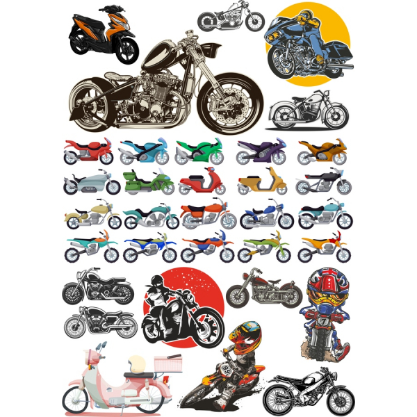 Dynamic Motorcycle Vector Illustrations Pack Dynamic Motorcycle Vector Illustrations Pack