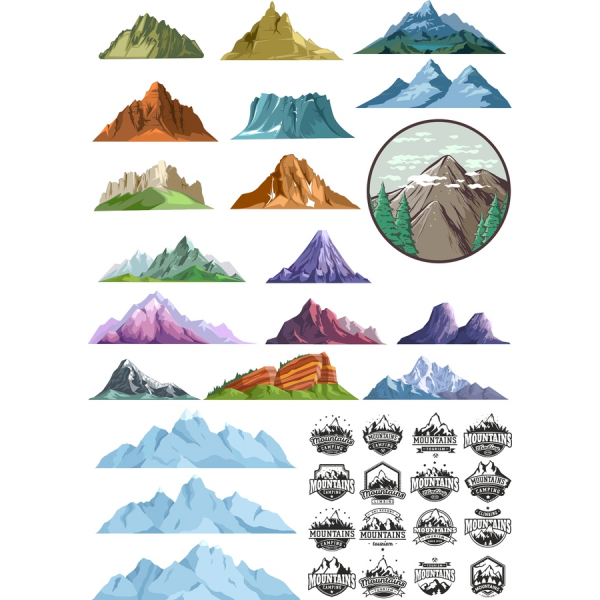 Mountain Vector Clipart Bundle - Stunning Illustrations for All Your Design Needs Mountain Vector Clipart Bundle - Stunning Illustrations for All Your Design Needs