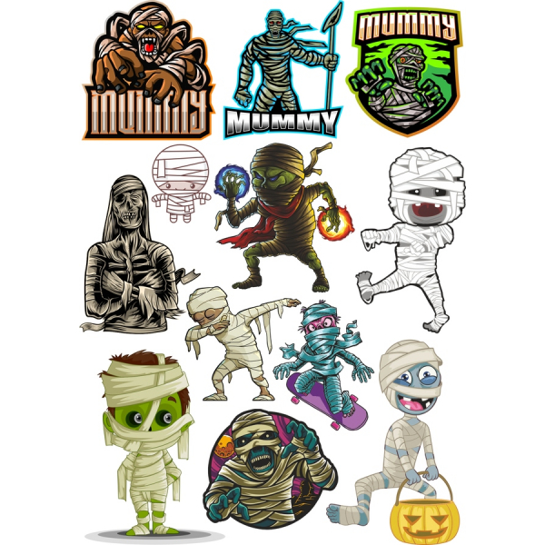 Mummy Madness Vector Clipart Bundle Mummy Madness Vector Clipart Bundle