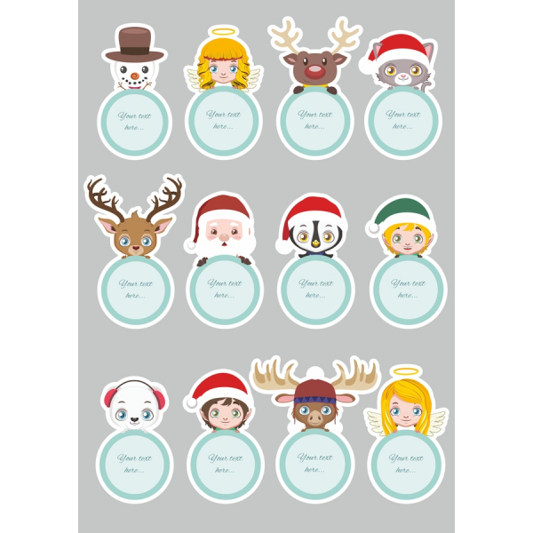 Festlig Karakter Clipart Bundle - 12 Finurlige Illustrationer Ferie