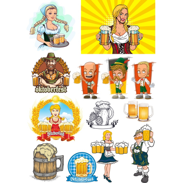 Oktoberfest Vektor-Clipart-Set Oktoberfest Vektor-Clipart-Set