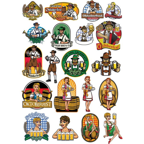 Oktoberfest Vektor Clipart Sæt - Perfekt til Festlige Design! Oktoberfest Vektor Clipart Sæt - Perfekt til Festlige Design!