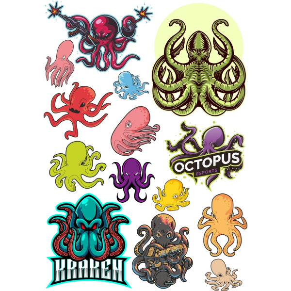 Polpo Clipart Bundle - Illustrazioni Vettoriali per Progetti Creativi Polpo Clipart Bundle - Illustrazioni Vettoriali per Progetti Creativi