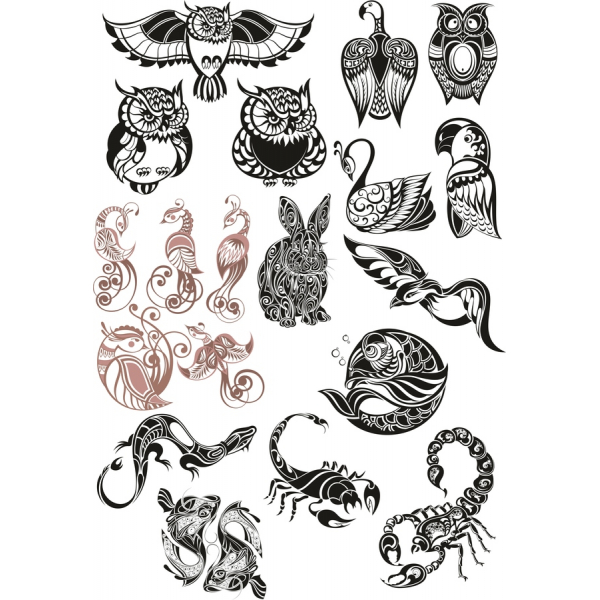 Intrincados Animal De Clipart De Vetor Definido Intrincados Animal De Clipart De Vetor Definido