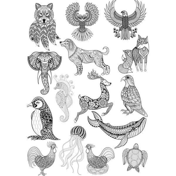 Vettore Animale Illustrazioni Bundle - SVG & PNG Clipart Set Vettore Animale Illustrazioni Bundle - SVG & PNG Clipart Set