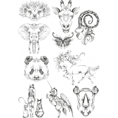 Conjunto de la Ornamentada Animal