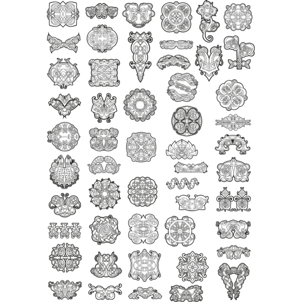 Complexe Vecteur Clipart Bundle - 60 Unique SVG &amp; PNG Illustrations