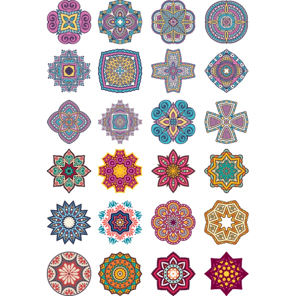 Mandala Vector Clipart Set - 24 High-Quality Illustrations Mandala Vector Clipart Set - 24 High-Quality Illustrations