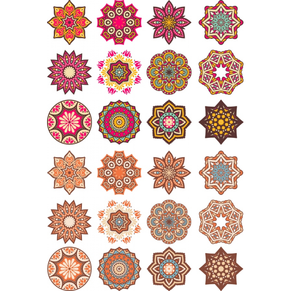 Mandala Vector Clipart Set - 24 Unique Designs in SVG and PNG Mandala Vector Clipart Set - 24 Unique Designs in SVG and PNG
