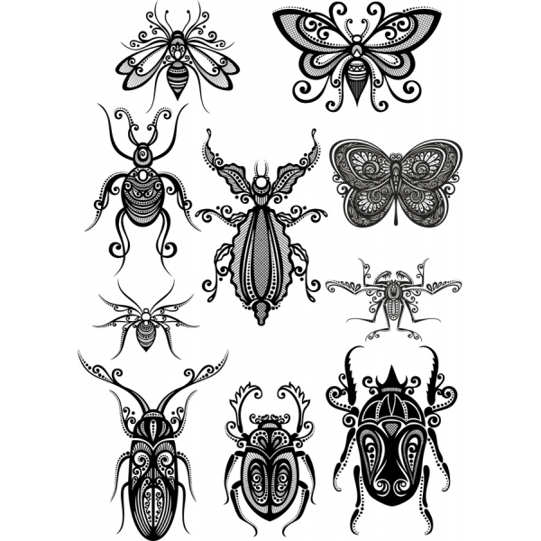 Intricate Insect Vector Art Collection Intricate Insect Vector Art Collection