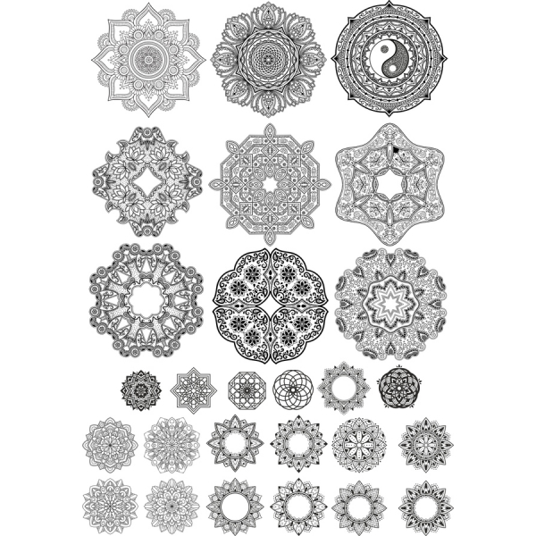 Mandala-Vektor-Clipart-Set - 30 Komplizierte Designs