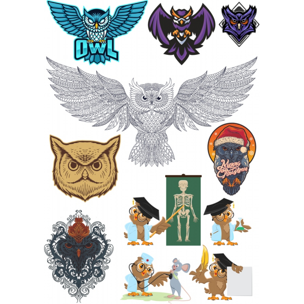 Owl &amp; Friends Vektor-Clipart-Bundle