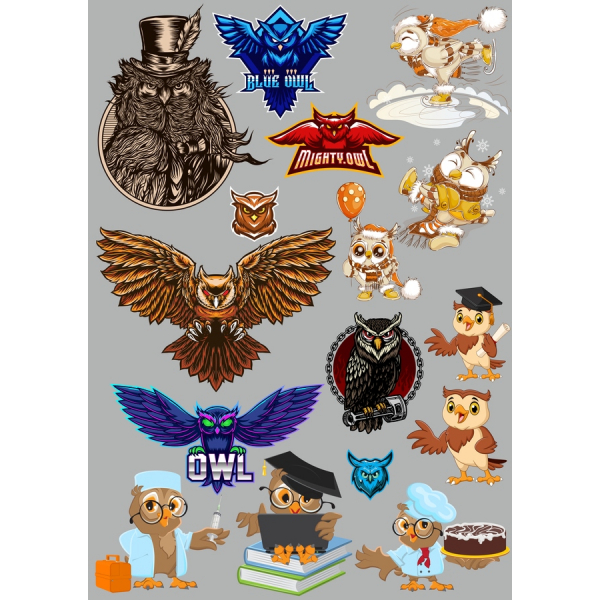 Owl Vector Clipart Bundle - Charming Designs for Every Project Owl Vector Clipart Bundle - Charming Designs for Every Project