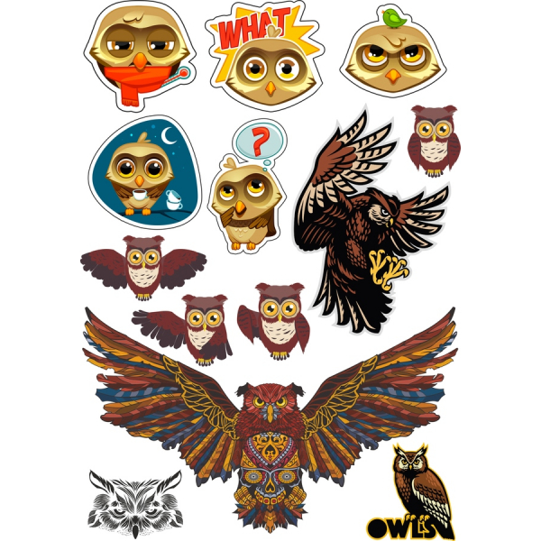 جغد Vector Clipart بسته نرم افزاری - غریب جغد تصاویر برای پروژه های خلاق جغد Vector Clipart بسته نرم افزاری - غریب جغد تصاویر برای پروژه های خلاق