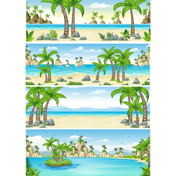 Tropisk Paradis Vektor-Cliparts - Ultimate Beach Scene Samling