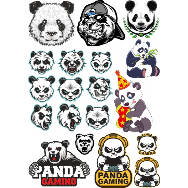 Panda Kliparty Vektor Bundle Panda Kliparty Vektor Bundle