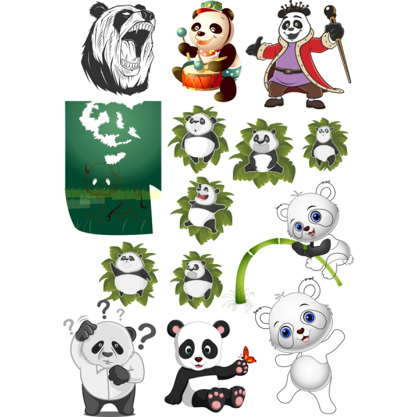 แพนด้าเว็กเตอ Clipart สวมเสื้อกันหนาวได้ แพนด้าเว็กเตอ Clipart สวมเสื้อกันหนาวได้