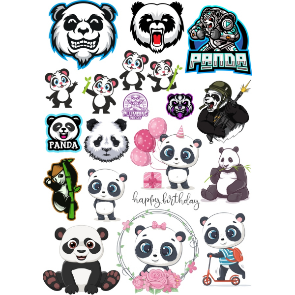 Panda-Vektor-Clipart-Bundle - Adorable &amp; Versatile Designs