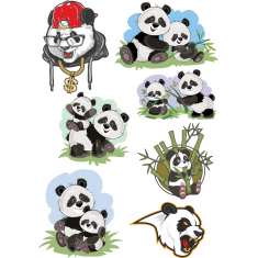 Panda Clipart Set: Adorable s