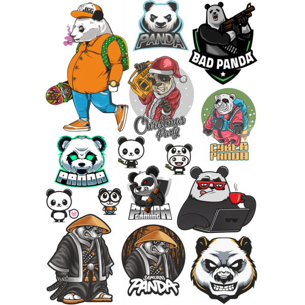 Panda Clipart Bundle - Einzigartige Vektor-Illustrationen Panda Clipart Bundle - Einzigartige Vektor-Illustrationen