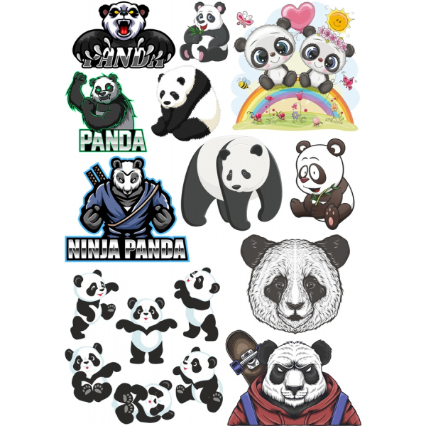 แพนด้าเว็กเตอ Clipart สวมเสื้อกันหนาวได้-สูงคุณภาพ SVG&amp;แฟ้มภาพประเภท PNG