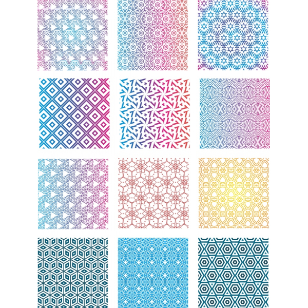 Geometriske Mønstre Vektor Clipart Bundt