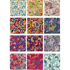 Bundel Cerah - 12 Pola Bunga &amp; Paisley