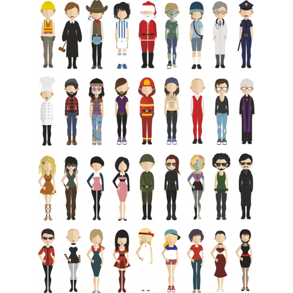 Levende Vektor Clipart Bundle - 40 Unikke Karakter Illustrationer Levende Vektor Clipart Bundle - 40 Unikke Karakter Illustrationer