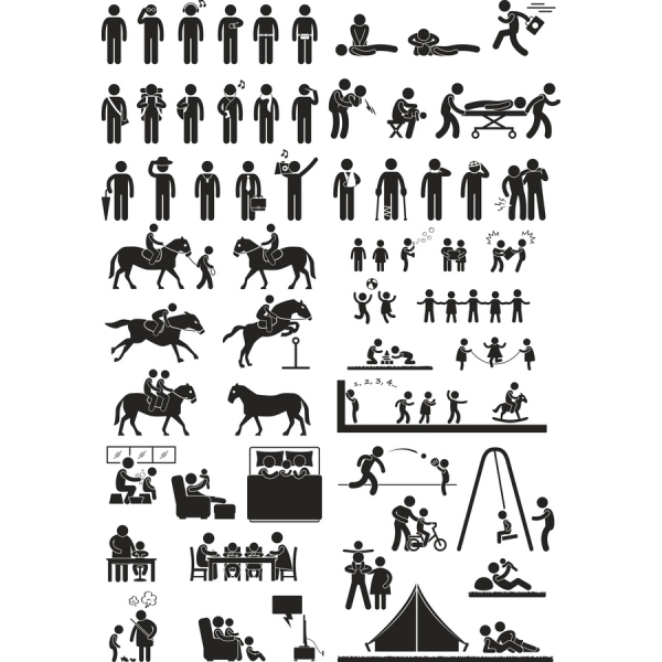 Veelzijdige Vector Clipart Bundel van Stok Figuur Illustraties Veelzijdige Vector Clipart Bundel van Stok Figuur Illustraties