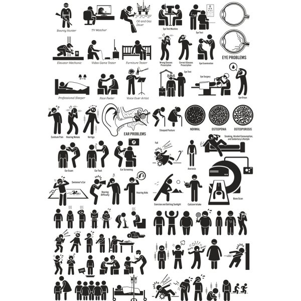 Gesundheit-Themed-Vektor-Illustrationen-Bundle Gesundheit-Themed-Vektor-Illustrationen-Bundle