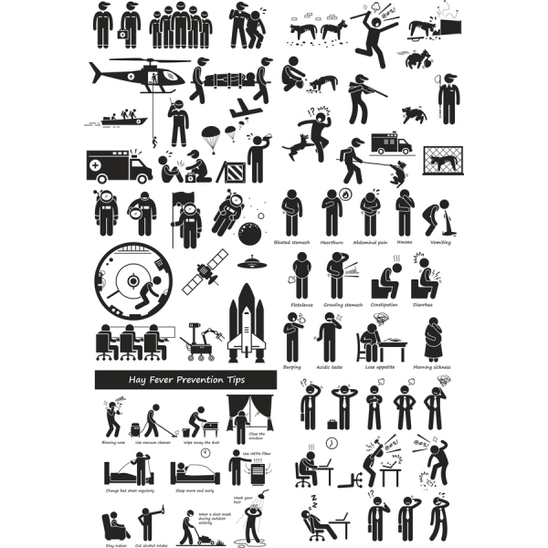 Υγείας και Ευεξίας Διάνυσμα Clipart Σύνολο