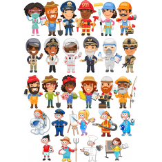 Diverse Careers Clipart Bundle