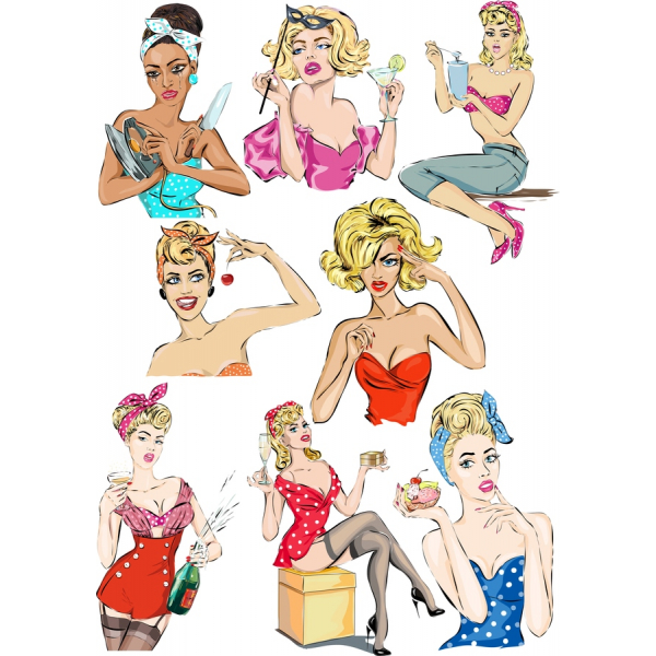 Kolleksiya İstiqamətini Retro Qlamur - Винтажный Set Клипартов Kolleksiya İstiqamətini Retro Qlamur - Винтажный Set Клипартов