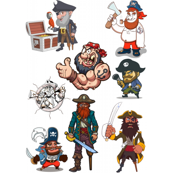 Pirate Vector Illustrations Bundle - SVG & PNG Files Pirate Vector Illustrations Bundle - SVG & PNG Files