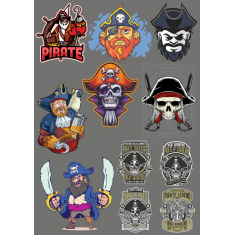 Pirate Περιπέτεια Clipart Bundle