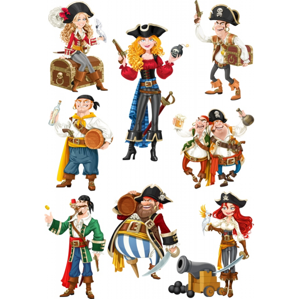 Pirát Vektorové Kliparty Bundle Pirát Vektorové Kliparty Bundle