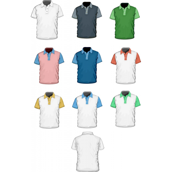 Διάνυσμα Polo T-Shirts Σετ - 10 Κομψό Κλιπ Εικονογράφηση Διάνυσμα Polo T-Shirts Σετ - 10 Κομψό Κλιπ Εικονογράφηση