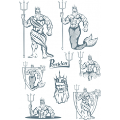 Poseidon Clipart Bundle