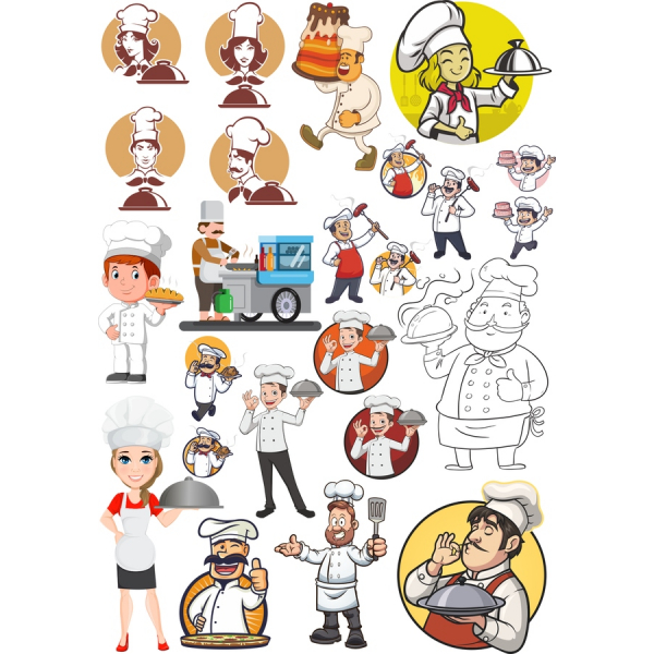 שף וקטור איורים Bundle - פרמיה קליפ ארט שף וקטור איורים Bundle - פרמיה קליפ ארט
