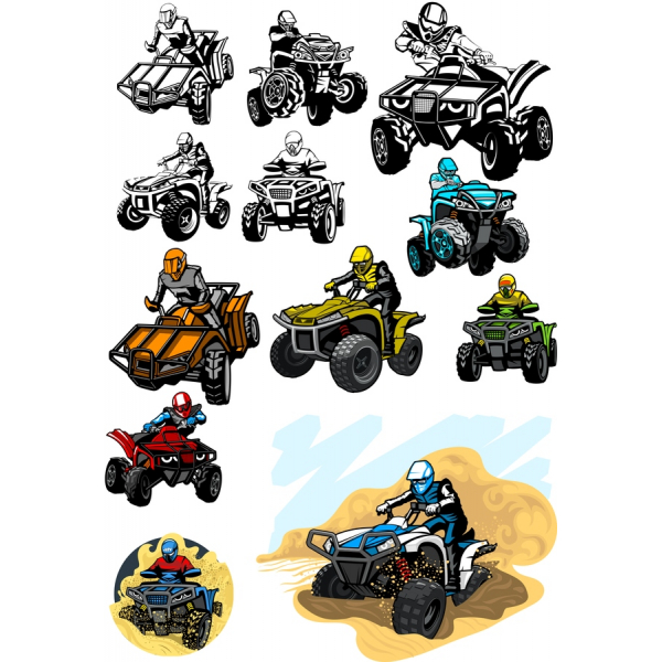 Avventura-Alimentato ATV Vettoriale Clipart Collezione Avventura-Alimentato ATV Vettoriale Clipart Collezione