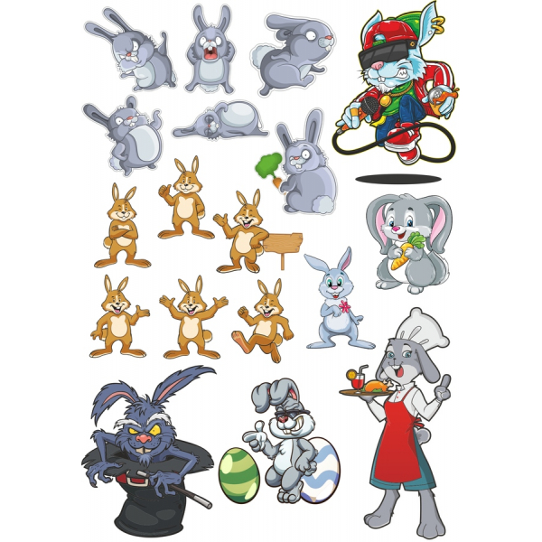 Zajíček Výbuch Vektor Klipart Set - Rozkošný Králík Ilustrace Zajíček Výbuch Vektor Klipart Set - Rozkošný Králík Ilustrace