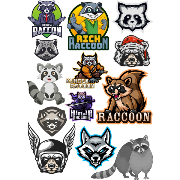 Rakun Vektor slikovnimi izrezki Snop - Edinstven SVG & PNG Slike Rakun Vektor slikovnimi izrezki Snop - Edinstven SVG & PNG Slike