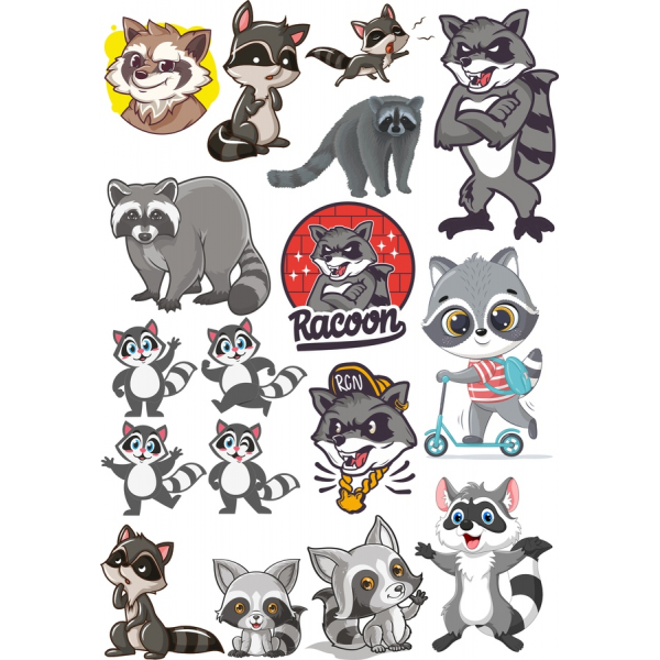 Raton Vector Clipart Set Adorabil SVG Ilustrații Raton Vector Clipart Set Adorabil SVG Ilustrații