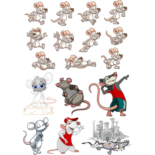 Set Clipart Vektor Hewan Pengerat yang Menggemaskan Set Clipart Vektor Hewan Pengerat yang Menggemaskan