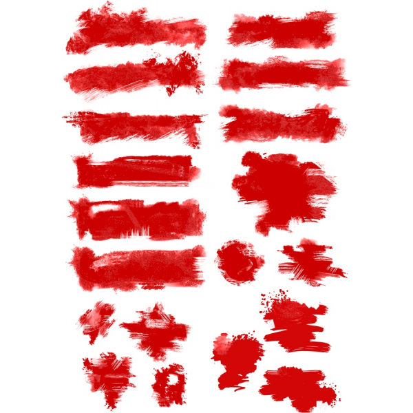 레드 브러시 스트로크 벡터 클립아트 설정 레드 브러시 스트로크 벡터 클립아트 설정