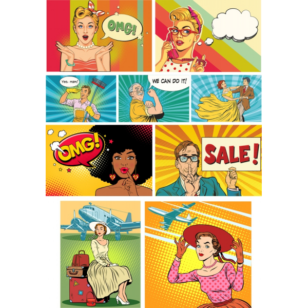 Pop Art-Vector Clipart Set Pop Art-Vector Clipart Set